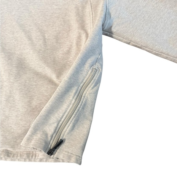 Varley Sweatshirt Atlas Mockneck Size Small Beige Pockets Zipper Sides Comfort - Picture 6 of 11